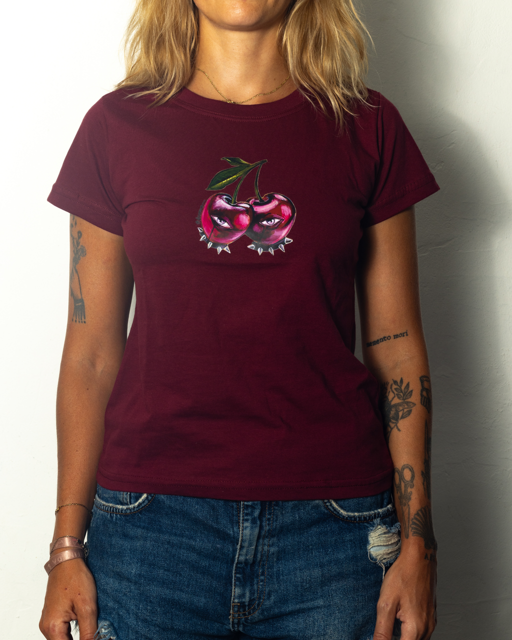 Camiseta Babylook Cereja