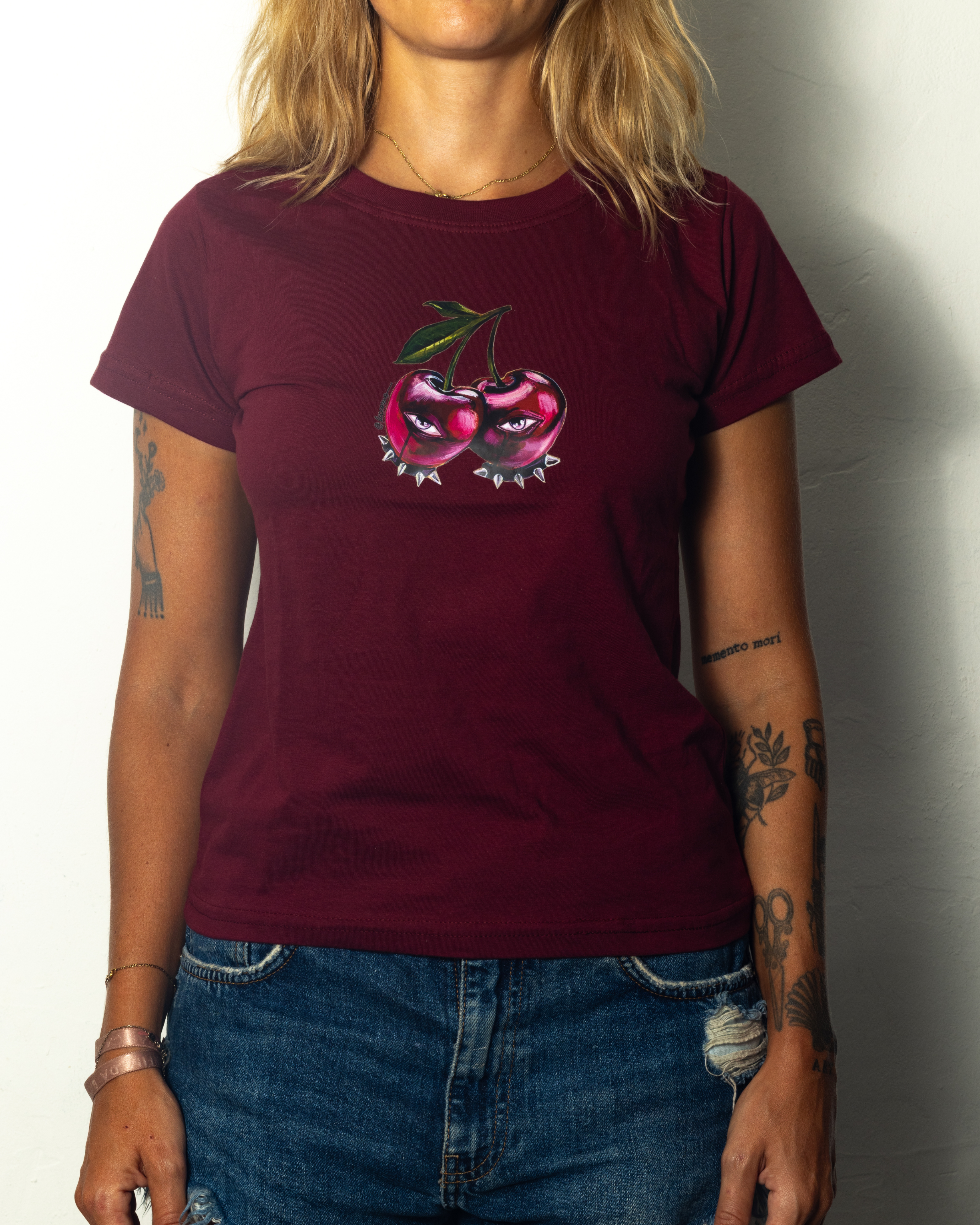 Camiseta Babylook Cereja