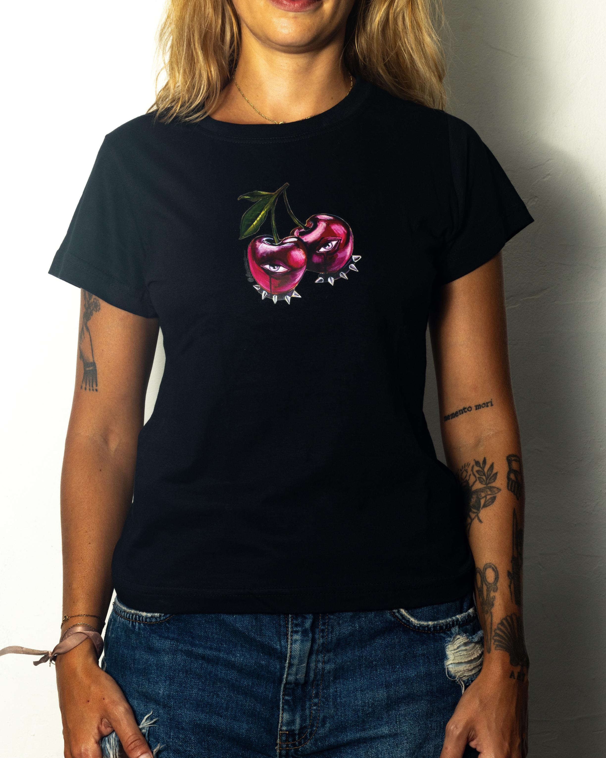 Camiseta Babylook Cereja