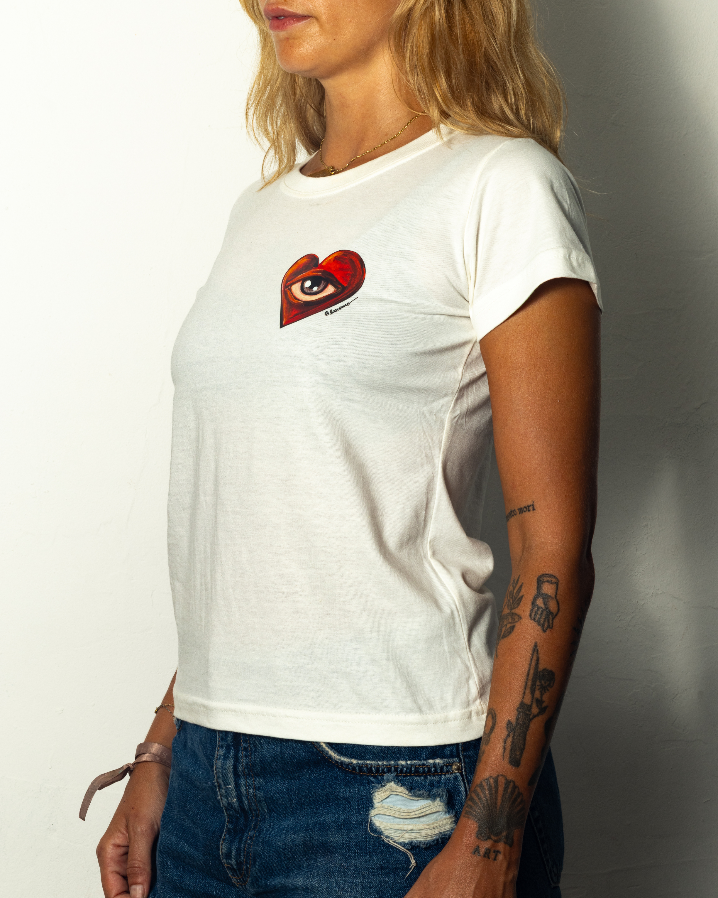 Camiseta Babylook Coração